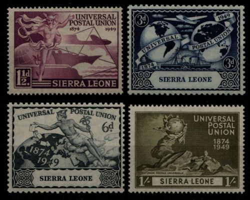 Sierra Leone 1949 - Mi-Nr. 171-174 ** - MNH - 75 Jahre UPU