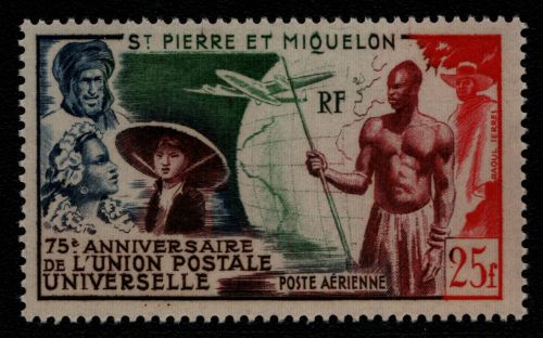 St. Pierre & Miquelon 1949 - Mi-Nr. 371 ** - MNH - 75 Jahre UPU