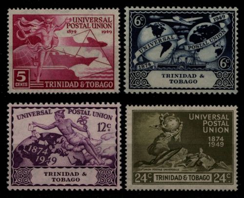 Trinidad & Tobago 1949 - Mi-Nr. 149-152 ** - MNH - 75 Jahre UPU