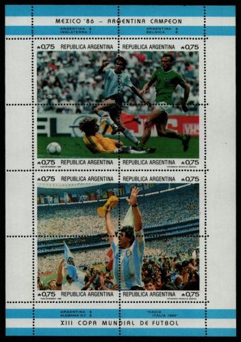 Argentinien 1986 - Mi-Nr. 1825-1832 ** - MNH - KLB - Fußball / Soccer