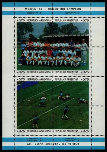 Argentinien 1986 - Mi-Nr. 1833-1840 ** - MNH - KLB - Fußball / Soccer