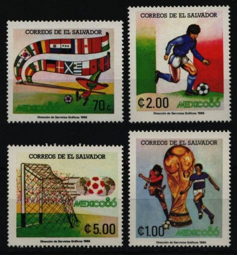 El Salvador 1986 - Mi-Nr. 1608-1611 ** - MNH - Fußball / Soccer