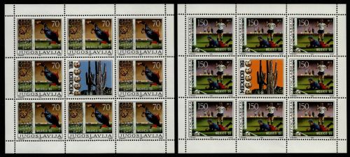 Jugoslawien 1986 - Mi-Nr. 2152-2153 ** - MNH - KLB - Fußball / Soccer