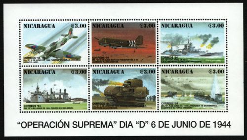 Nicaragua 1994 - Mi-Nr. 3398-3403 ** - MNH - Zweiter Weltkrieg / World War II