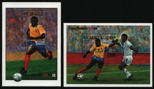 Nicaragua 1994 - Mi-Nr. Block 224-225 ** - MNH - Fußball / Soccer