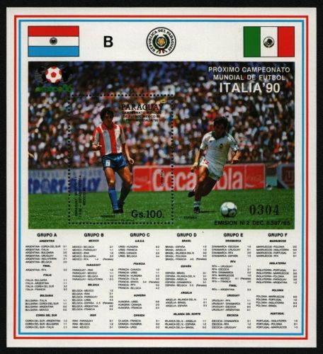 Paraguay 1987 - Mi-Nr. Block 438 ** - MNH - Fußball / Soccer