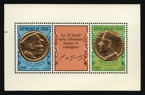 Tschad 1971 - Mi-Nr. Block 28 ** - MNH - Charles de Gaulle