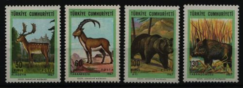 Türkei 1967 - Mi-Nr. 2038-2041 ** - MNH - Wildtiere / Wild animals