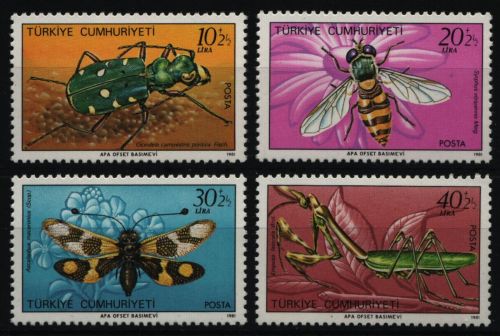 Türkei 1981 - Mi-Nr. 2584-2587 ** - MNH - Insekten / Insects