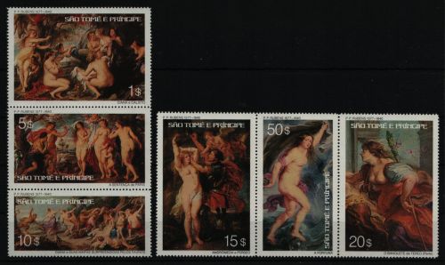 São Tomé & Príncipe 1977 - Mi-Nr. 452-457 ** - MNH - Gemälde / Painting - Rubens