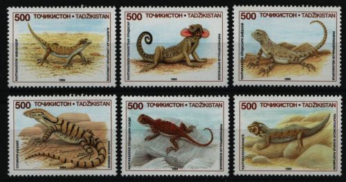 Tadschikistan 1995 - Mi-Nr. 62-67 ** - MNH - Reptilien / Reptiles