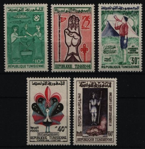 Tunesien 1960 - Mi-Nr. 557-561 ** - MNH - Pfadfinder / Scouts