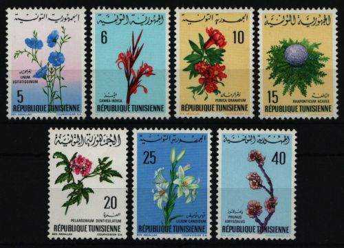 Tunesien 1969 - Mi-Nr. 715-721 ** - MNH - Blumen / Flowers