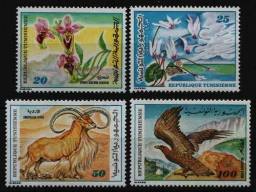 Tunesien 1980 - Mi-Nr. 986-989 ** - MNH - Fauna & Flora