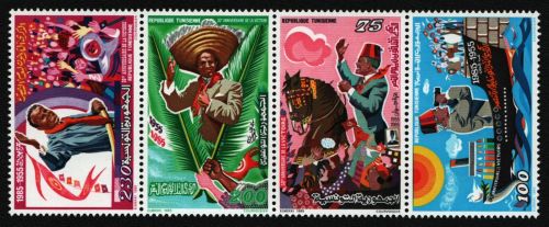 Tunesien 1985 - Mi-Nr. 1092 a A - 1095 a C ** - MNH - Rückkehr von Bourguiba
