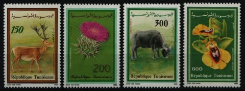Tunesien 1990 - Mi-Nr. 1219-1222 ** - MNH - Fauna & Flora