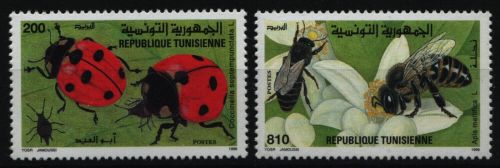 Tunesien 1996 - Mi-Nr. 1331-1332 ** - MNH - Insekten / Insects