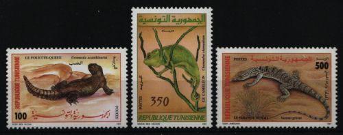 Tunesien 1997 - Mi-Nr. 1366-1368 ** - MNH - Reptilien / Reptiles