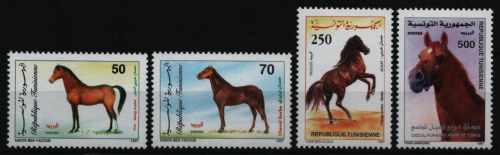 Tunesien 1997 - Mi-Nr. 1386-1389 ** - MNH - Pferde / Horses