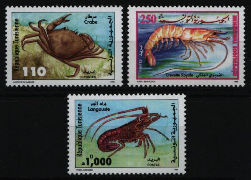 Tunesien 1998 - Mi-Nr. 1398-1400 ** - MNH - Krebstiere / Crustaceans