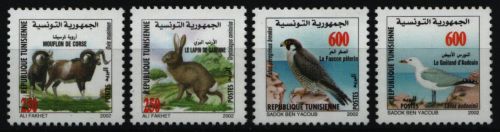 Tunesien 2002 - Mi-Nr. 1520-1523 ** - MNH - Wildtiere / Wild animals