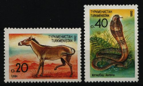 Turkmenistan 1992 - Mi-Nr. 2-3 ** - MNH - Wildtiere / Wild animals