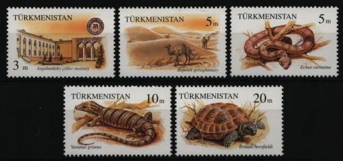 Turkmenistan 1994 - Mi-Nr. 41-45 ** - MNH - Wildtiere / Wild animals