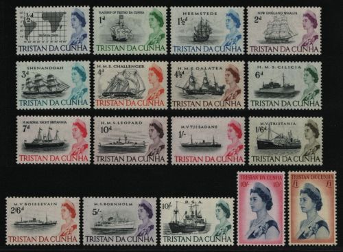 Tristan da Cunha 1965 - Mi-Nr. 71-87 ** - MNH - Schiffe / Ships