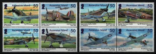 Ascension 2010 - Mi-Nr. 1110-1117 ** - MNH - aus KLB - Flugzeuge / Airplanes