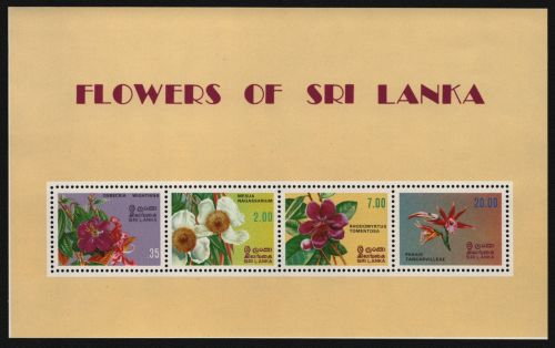 Sri Lanka 1982 - Mi-Nr. Block 18 ** - MNH - Blumen / Flowers