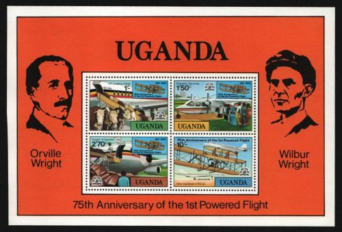 Uganda 1978 - Mi-Nr. Block 13 ** - MNH - Flugzeuge / Airplanes