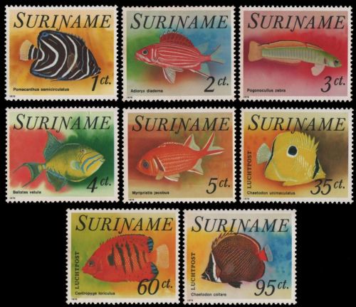 Surinam 1976 - Mi-Nr. 722-729 ** - MNH - Fische / Fish