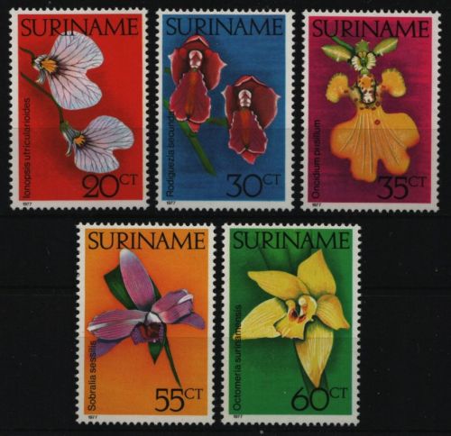 Surinam 1977 - Mi-Nr. 748-752 ** - MNH - Orchideen / Orchids