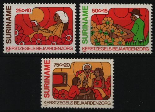 Surinam 1980 - Mi-Nr. 926-928 ** - MNH - Altenpflege