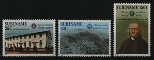 Surinam 1982 - Mi-Nr. 1002-1004 ** - MNH - 250 Jahre Mission