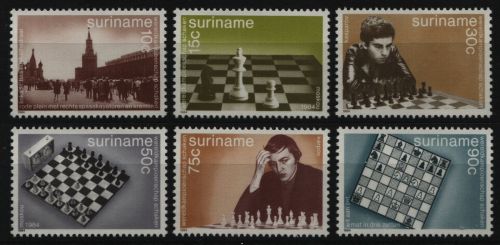 Surinam 1984 - Mi-Nr. 1100-1105 ** - MNH - Schach / Chess