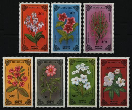 Mongolei 1986 - Mi-Nr. 1784-1790 ** - MNH - Blumen / Flowers