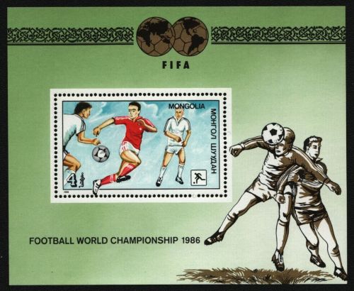 Mongolei 1986 - Mi-Nr. Block 114 ** - MNH - Fußball / Soccer