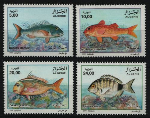 Algerien 1999 - Mi-Nr. 1256-1259 ** - MNH - Fische / Fish