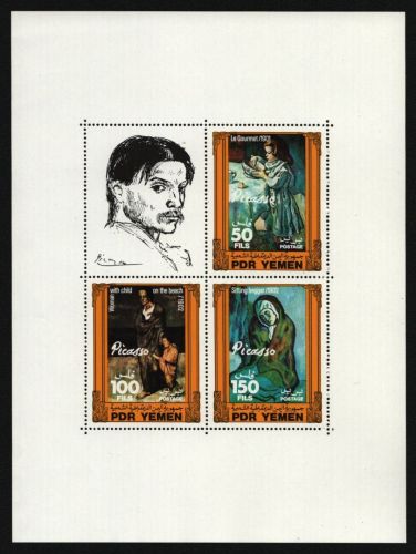 Südjemen 1983 - Mi-Nr. Block 9 var ** - MNH - Pablo Picasso