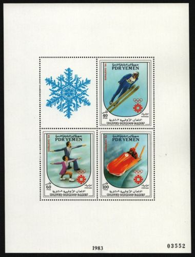 Südjemen 1983 - Mi-Nr. Block 19 var ** - MNH - Olympia Sarajevo