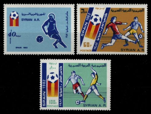 Syrien 1982 - Mi-Nr. 1546-1548 ** - MNH - Fußball / Soccer