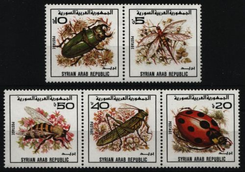 Syrien 1982 - Mi-Nr. 1558-1562 ** - MNH - Insekten / Insects