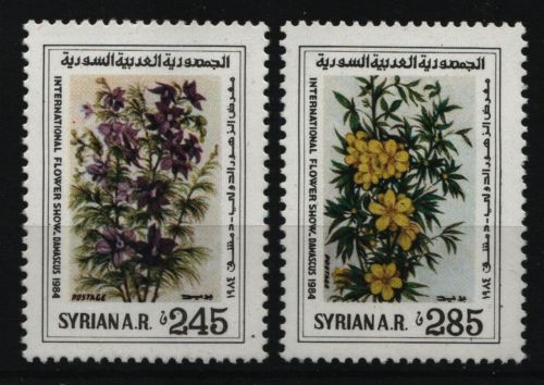 Syrien 1984 - Mi-Nr. 1590-1591 ** - MNH - Blumen / Flowers