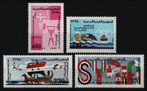 Syrien 1987 - Mi-Nr. 1688-1691 ** - MNH - Mittelmeer-Spiele