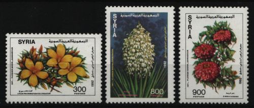 Syrien 1992 - Mi-Nr. 1860-1862 ** - MNH - Blumen / Flowers