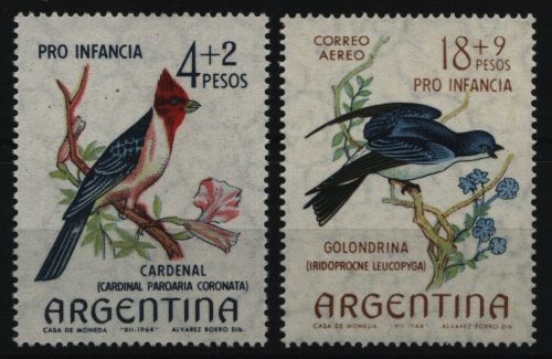 Argentinien 1964 - Mi-Nr. 854-855 ** - MNH - Vögel / Birds