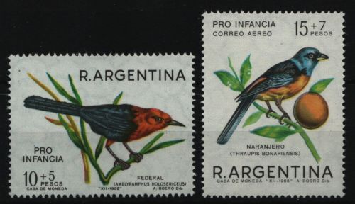 Argentinien 1967 - Mi-Nr. 952-953 ** - MNH - Vögel / Birds