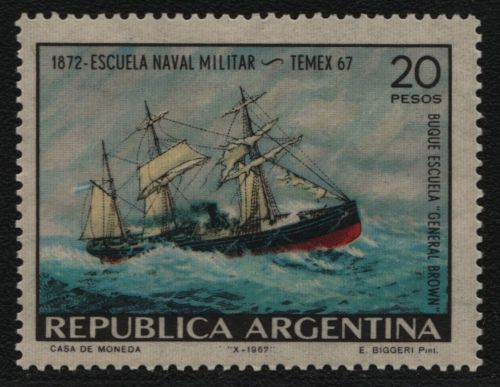 Argentinien 1967 - Mi-Nr. 978 ** - MNH - Schiffe / Ships