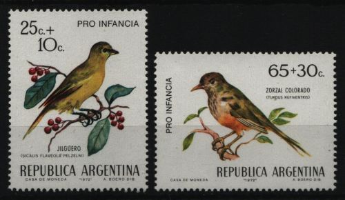 Argentinien 1972 - Mi-Nr. 1119-1120 ** - MNH - Vögel / Birds